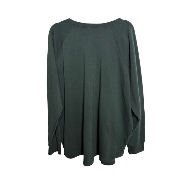 New Torrid Cozy Fleece Henley Sweatshirt Size 3X Darkest Spruce Green - Picture 2 of 6